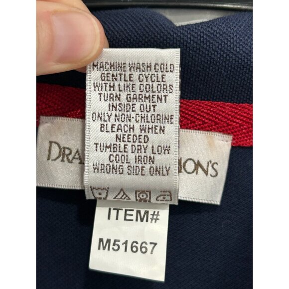 Drapers & Damons Navy Sleeveless Button-Up Vest Sz 1X - Picture 6 of 8
